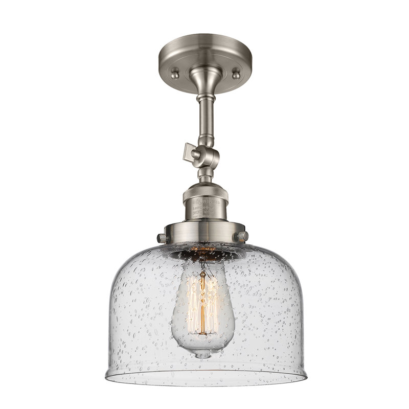 Appliquee à bras 1 lumières bell Adalhard, Nickel satiné brossé