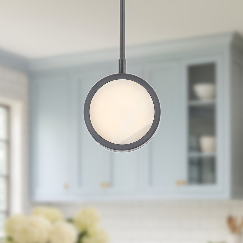 Blanco 1 - Light LED Pendant, Urban Bronze/Alabaster