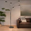 Lampe sur pied à arc 5 lumières Mushroom - gradateur, base en marbre-1960753376