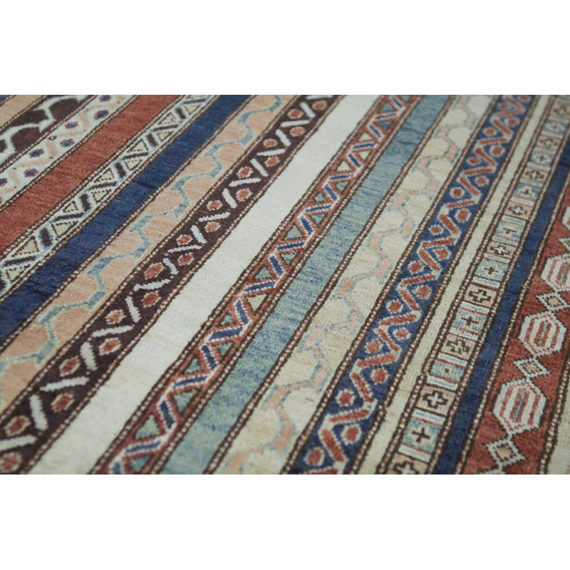 Hand Woven Wool Striped Area Rug