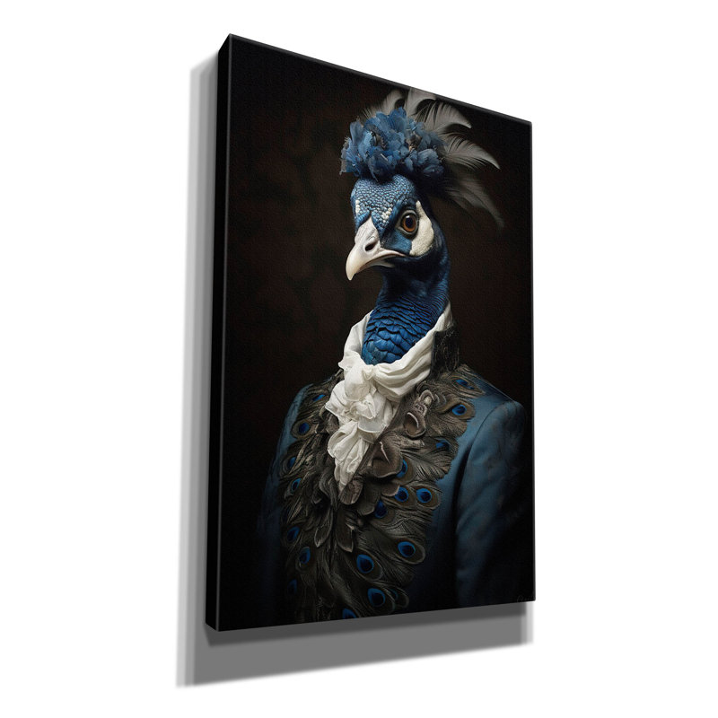 "Epic Graffiti" Peacock Regalia "par r3darch0n, art mural sur toile, H 18 po x l 12 po x P 0,75 po