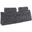Oreiller de tête de lit, oreiller de tête de lit grand format avec 2 poches latérales et 2 appuis-tête, oreiller de lit avec flanelle lavable, pour lire, jouer, se reposer, travailler au lit, gris-551050855