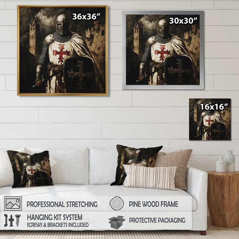 Kerbi - Americana, art mural, Impression encadrée flottante, Noir, H 16 po x l 16 po