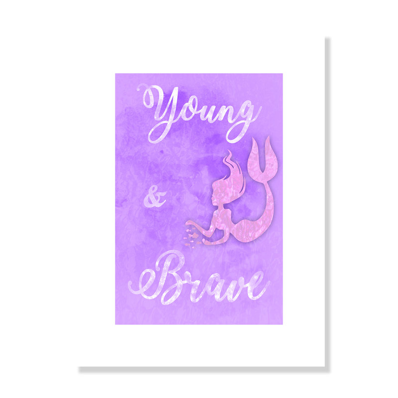 Adhésif décoratif Brave Mermaids, H 10 po x l 8 po x P 1 po, Papier