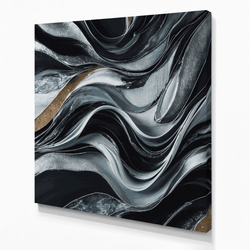 Lyrical Abstraction 45 Black Canvas Wall Art
