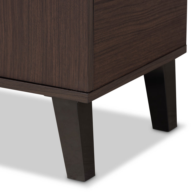 Ketter 25 Pair Shoe Storage Cabinet, Dark Brown