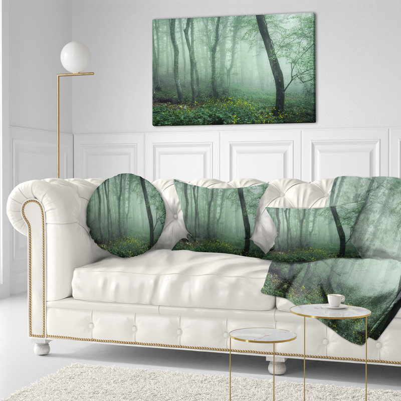 Coussin lombaire paysage forêt