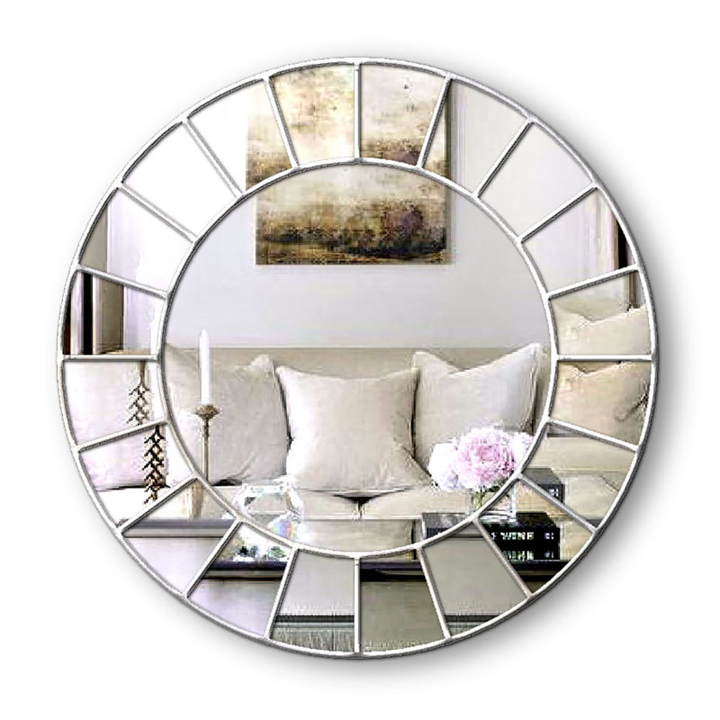 Hillary Flat Wall Mirror, Silver