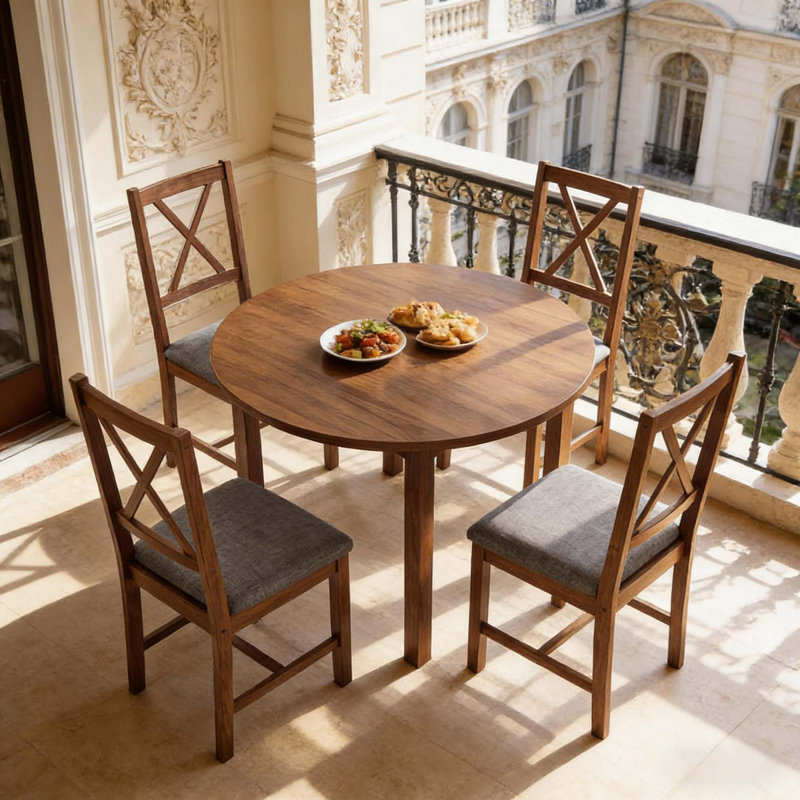 Farmhouse Dining Chairs Set of 4 with X-Back Comfort, 4