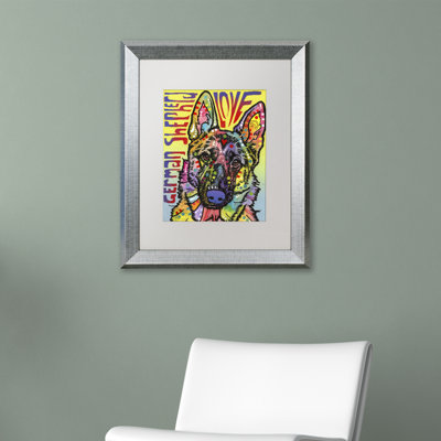 « german berger luv » par dean russo, reproduction d’art encadrée