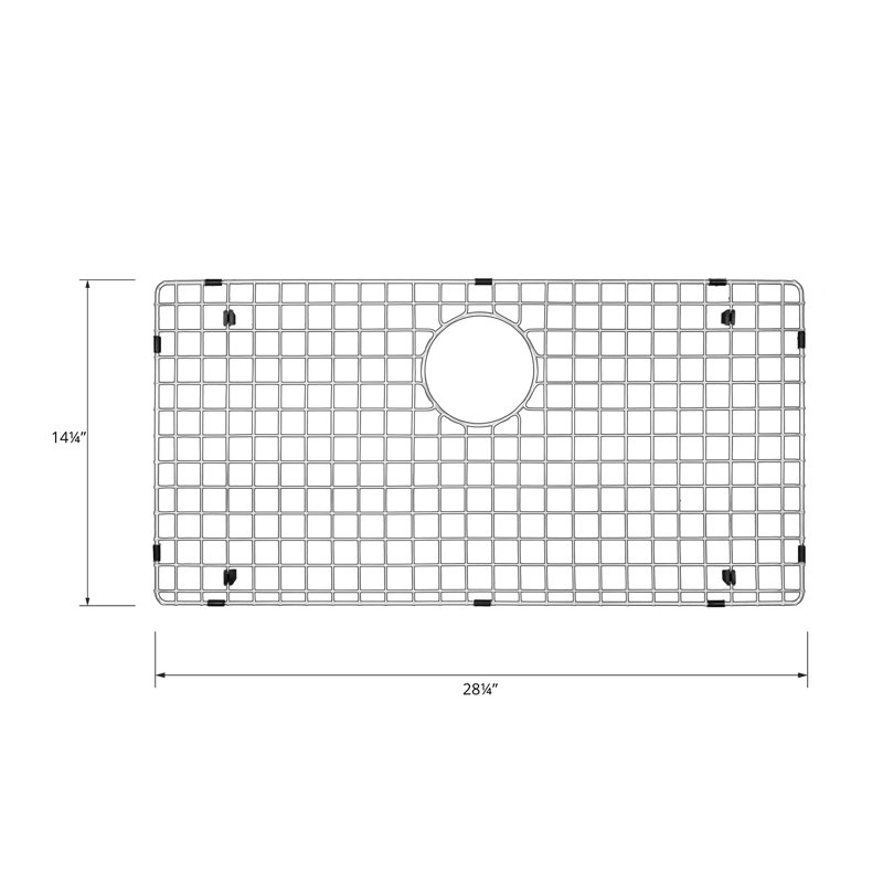 Karran 28-1/4 In. X 14-1/4 In. Stainless Steel Bottom Grid Fits Qt-812 and Qu-812