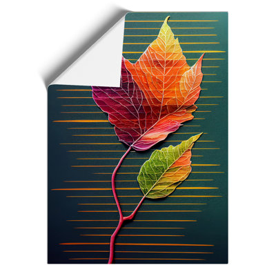 Abstract Leaf Stripes - Wall Art