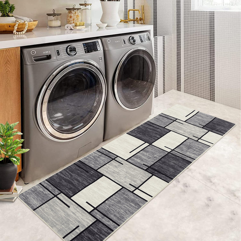 Tapis avec envers antidérapant Dounton, Tapis de couloir 2 pi x 6 pi