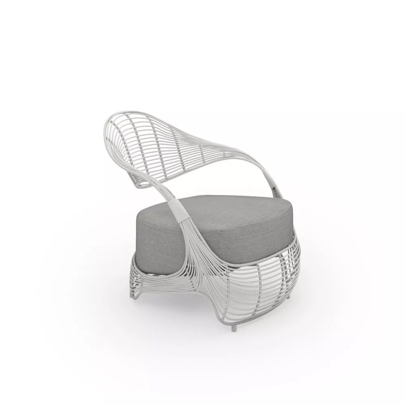Manolo Outdoor Lounge Chair, Spectrum Dove, Whitewash