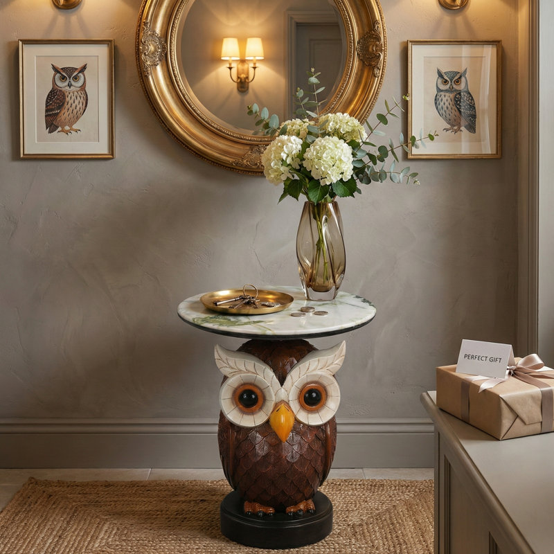 Table d'appoint hibou