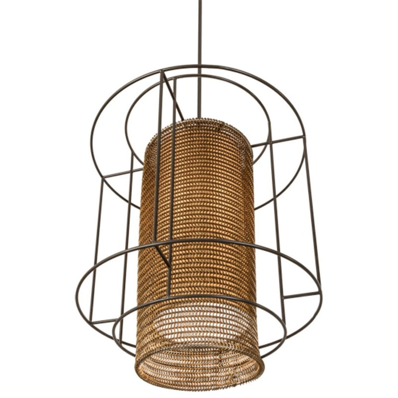Lustre cylindrique à 4 lumières Maille, H 130 po x l 39 po x P 39 po