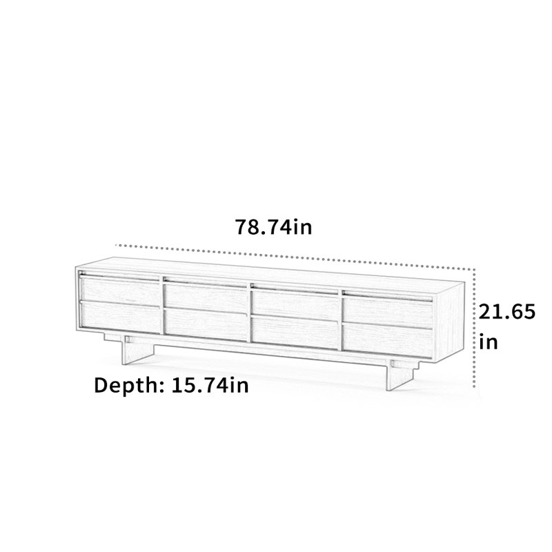 Meuble télé Vintage, 78.74"