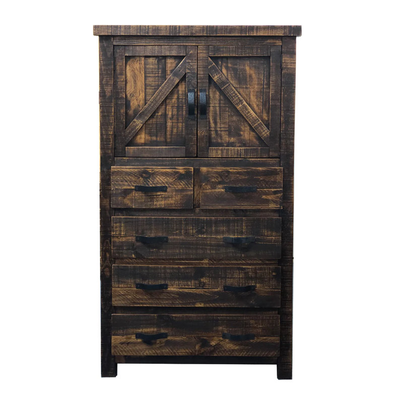 Devdaksh Solid Wood 40'' W 5 - Drawer Dresser