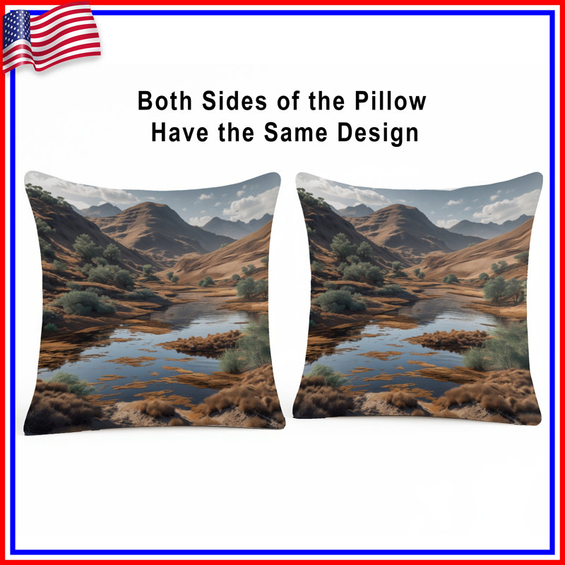 Coussins Mountain Mountain Landscape, 16 x 16 pouces