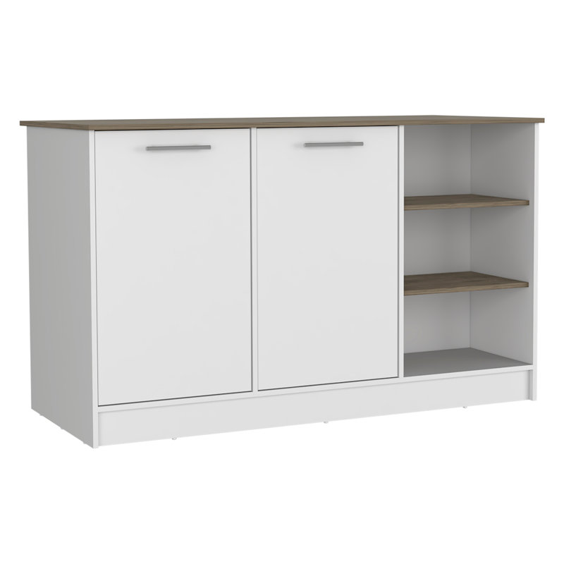 Kitchen Island, Kitchen, White / Dark Brown, Dark Brown/White