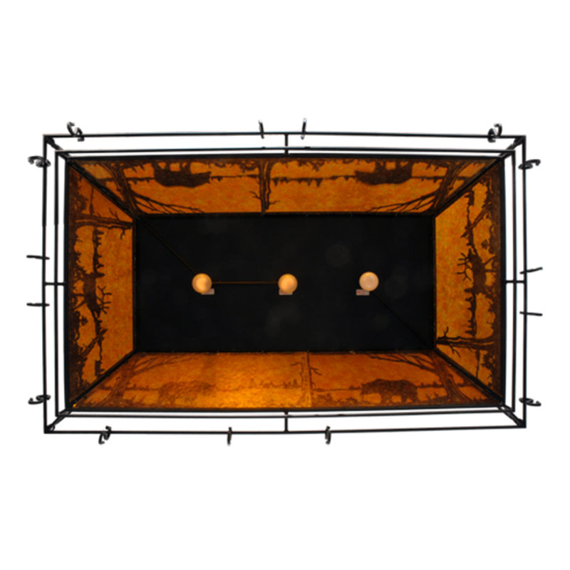Wildlife at Pine Lake Steel Rectangle Chandelier Pot Rack