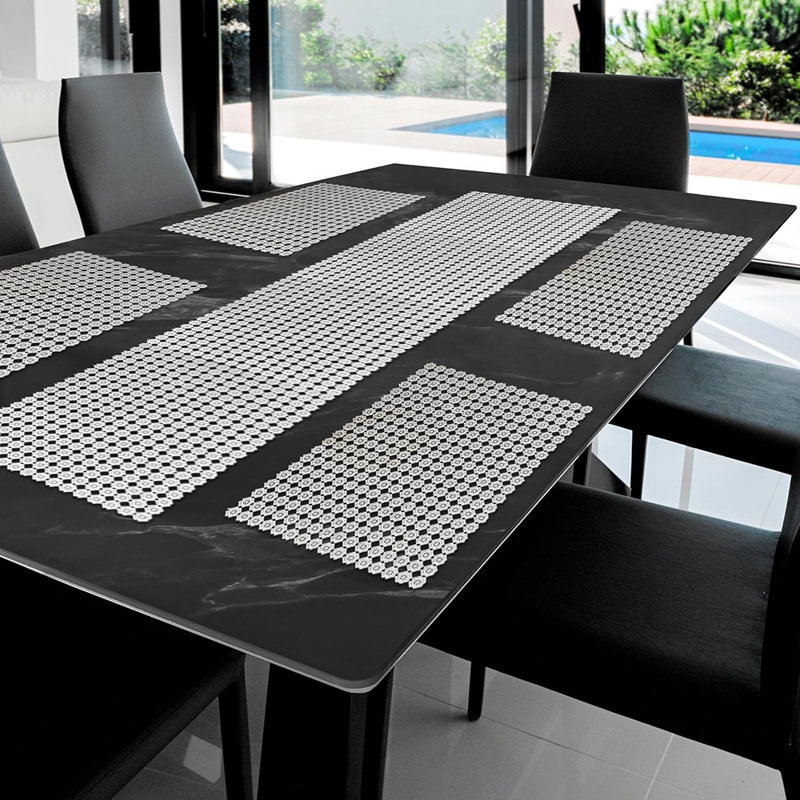 Chemin de table - écru - confort élégant, broderie, crochet de luxe, foulard de commode, intérieur / extérieur, chemin de table de cuisine / salle à manger
