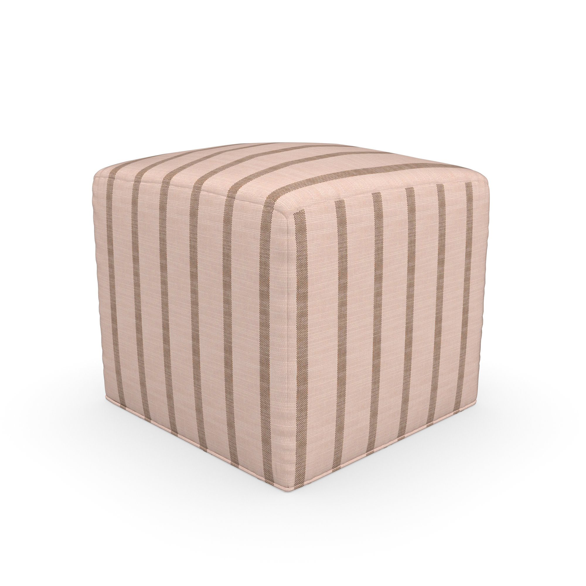 Praia Sunbrella® Outdoor Ottoman, Unwind Cameo, 18" H x 18" W x 18" D
