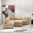 Kessi 6-Piece Upholstered Modern Chenille Fabric Modular Sectional Sofa With Ottoman-1559439479