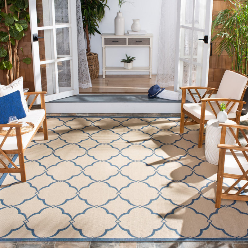 Tapis d'intérieur / extérieur à motif géométrique Adler, Rectangle 8 pi x 10 pi