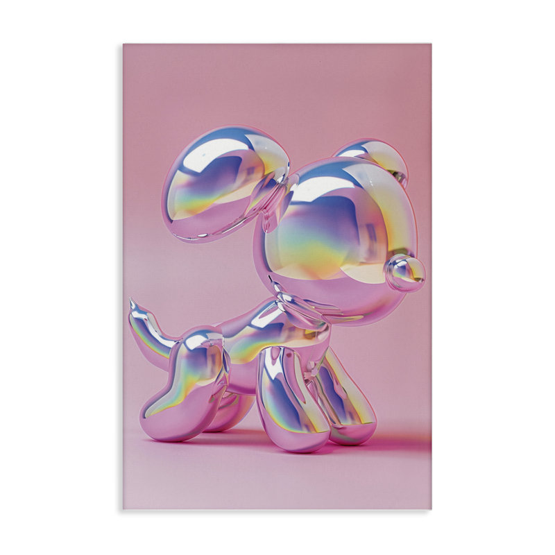 Toile rose et irisée pour chien tendance, design par LSR Design Studio, H 30 po x l 20 po