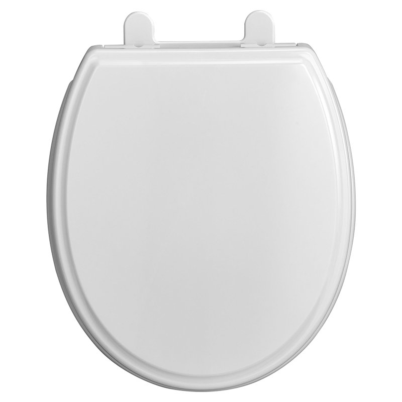 Siège de toilette rond traditionnel à devant traditionnel, Blanc