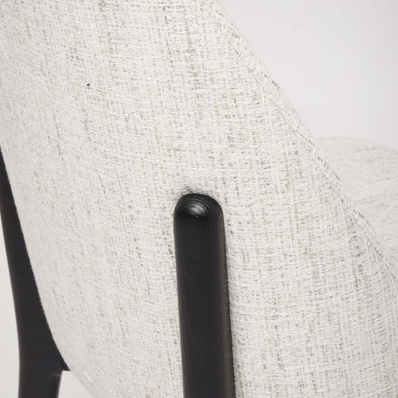Oakley Upholstered Dining Chair, Matte Black