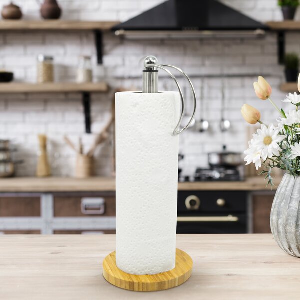 Simplehuman Tension Arm Paper Towel Holder, Countertop & Wall Organization, Household