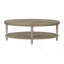 Table basse, ovale avec tablette