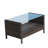 Outdoor patio Furniture  Coffee Table with clear tempered glass