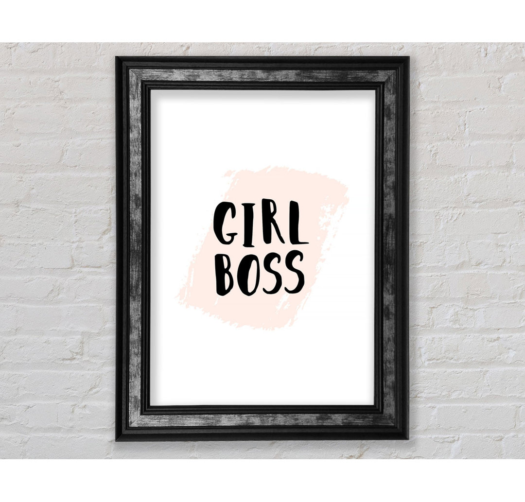 Girl Boss - Einzelner Bilderrahmen Typografie