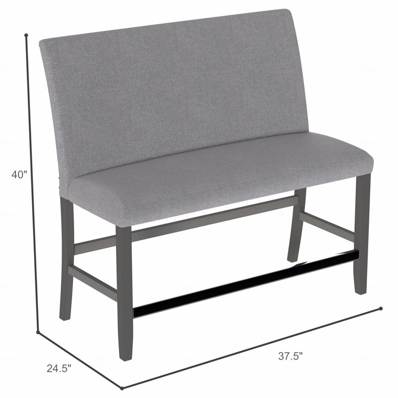 Banc rembourré avec dossier