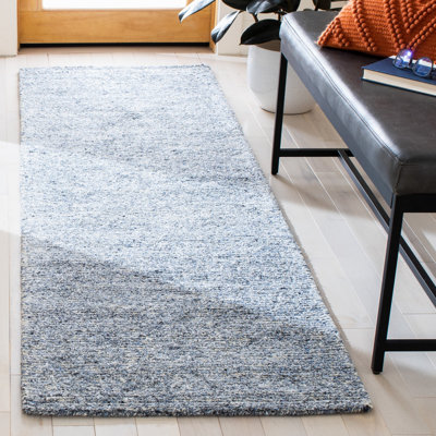 Haddan Hand Tufted Viscose/Wool Rug in Blue