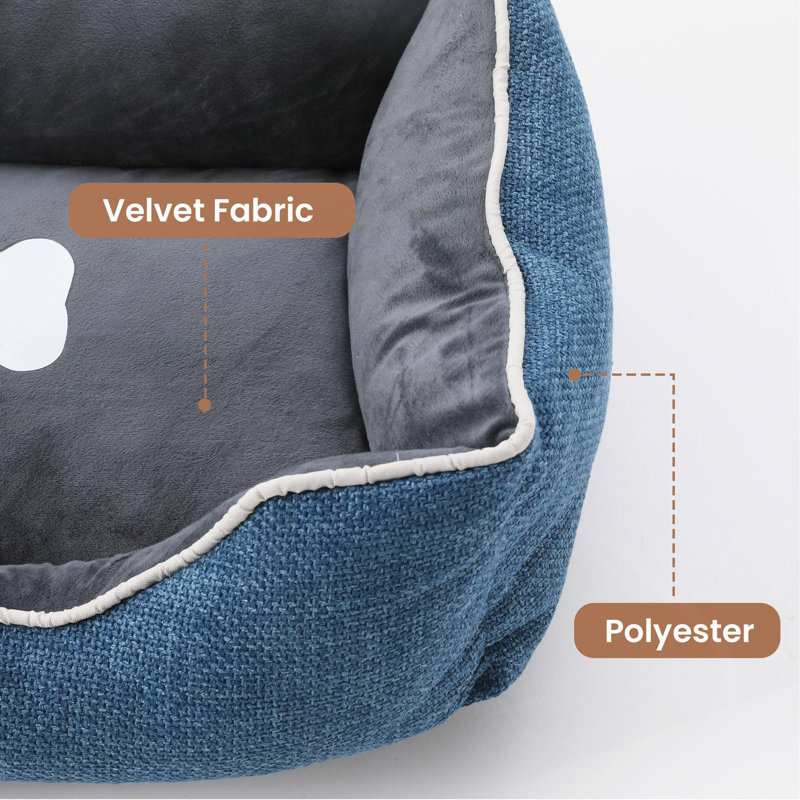 Petit panier pour chien avec fond antidérapant, panier pour chat avec housse amovible et lavable, panier moelleux pour chiens et chats, adorable coussin pour chien, canapé apaisant pour chat