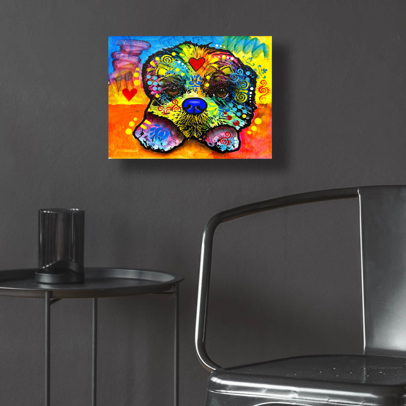 Art mural en verre épique «Lazy» par Dean Russo, 16 po x 12 po