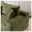 Canapé d'angle modulaire en velours côtelé avec porte-gobelets, ports USB et pouf de rangement - Vert, canapé-lit d'angle 4 places, aucun assemblage requis