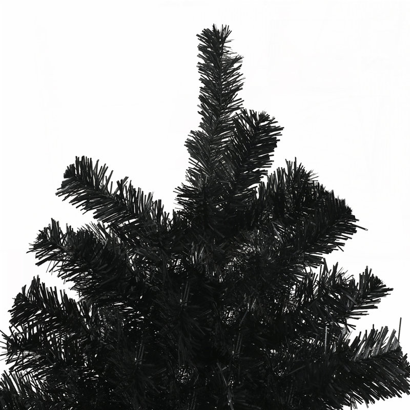 Arbre de Noël artificiel noir de 7,5 pi de hauteur