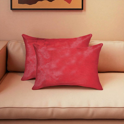 Ensemble de 2 coussins en cuir de vache 5 pouces Trio