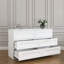 Commode double 6 tiroirs Modern White