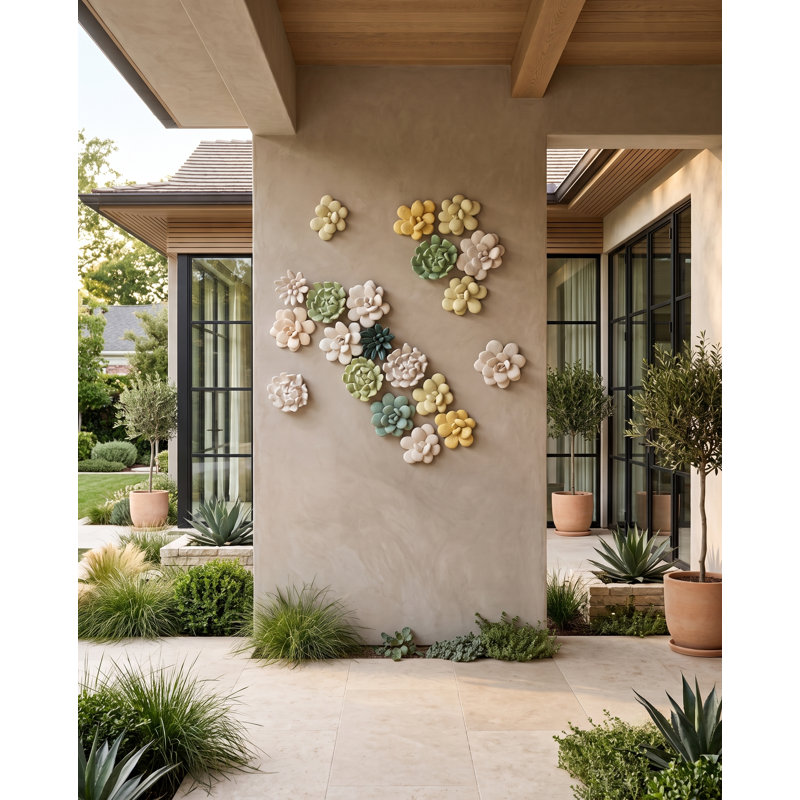 Compactum Succulent Wall Art, Green