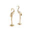 Simmonds Gold Aluminum Metal Flamingo Decorative Sculpture, Set of 2 15", 17"H
