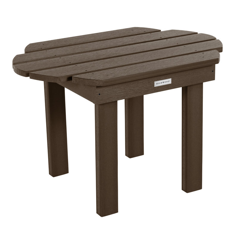 Anette Outdoor Adirondack Chair With Table, Weathered Acorn
