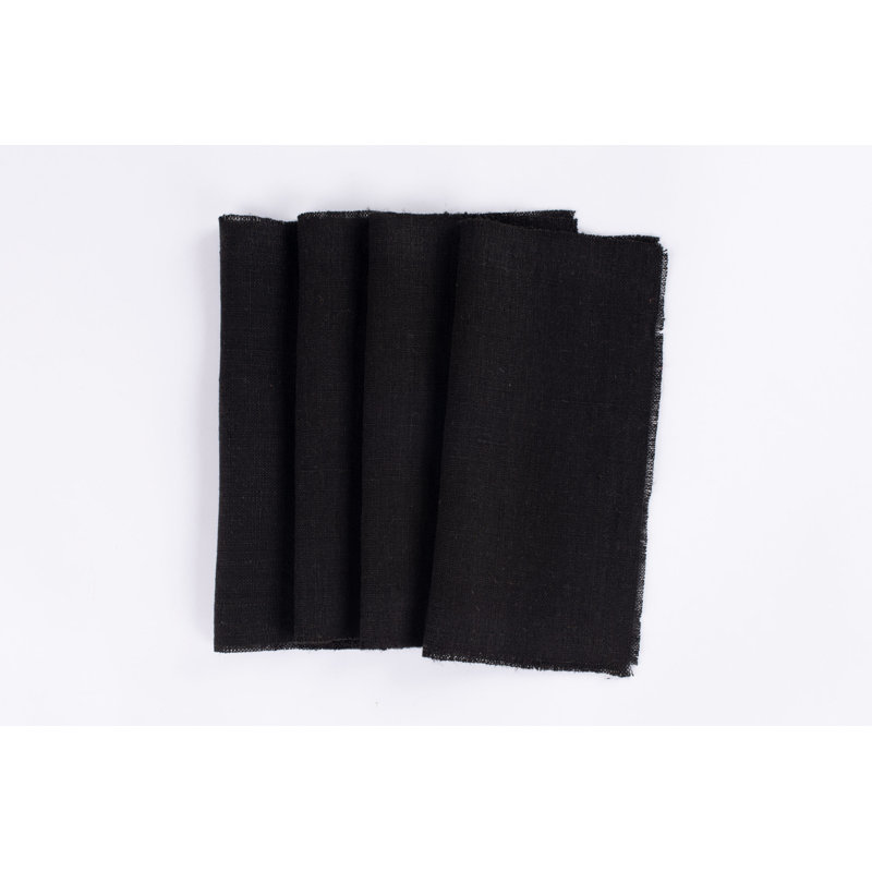Ensemble de serviettes de table en lin RAPHAEL (ensemble de 4), Asphalte