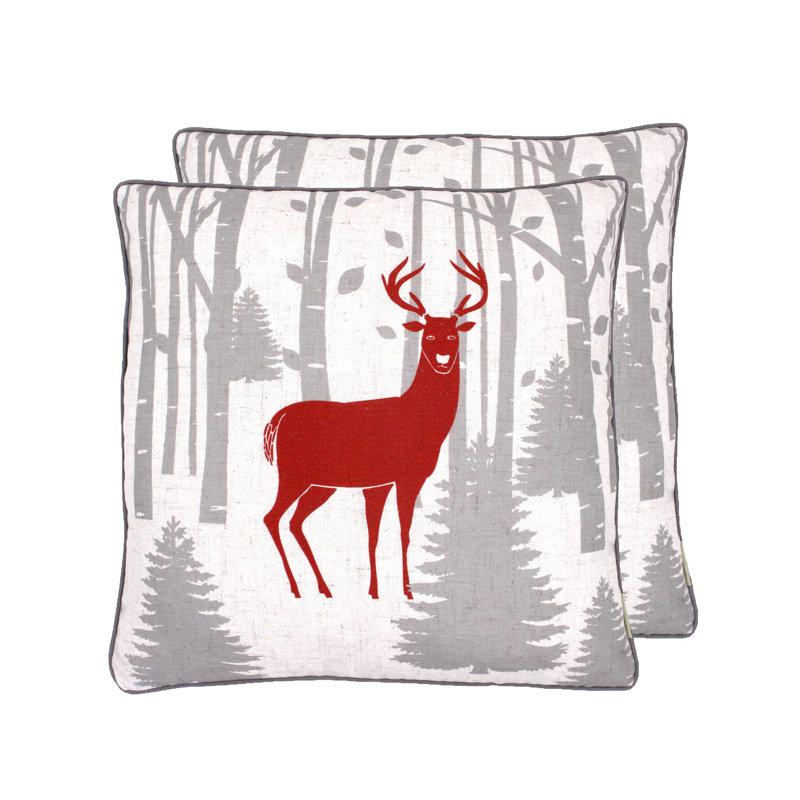 Housse de coussin FOREST TRAIL, Rouge, Housse de coussin seulement - sans coussin