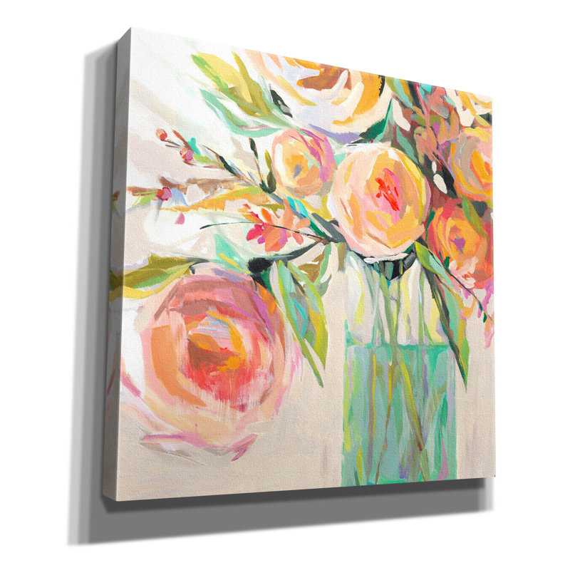 «Kelly's Bouquet» par Jenny Westenhofer, art mural sur toile, H 12 po x l 12 po x P 0,75 po